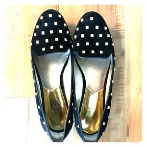 Gold studded black suede MK Flats ♥️